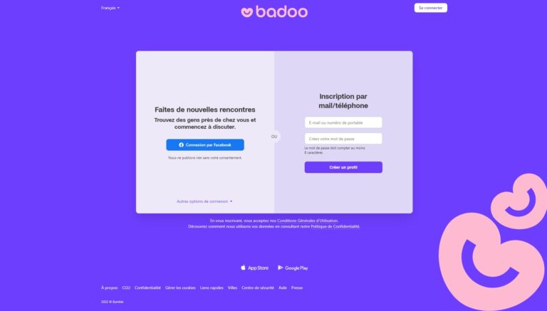 Badoo screenshot FR